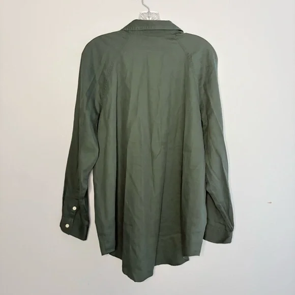 Universal Thread NWT Women’s Dark Green Oversized Button Down Long Sleeve Shirt - Picture 12 of 15